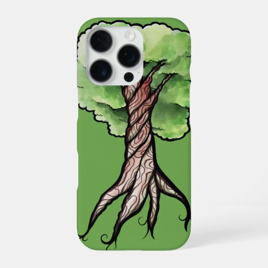 ウォーターカラーの木 iPhoneケース (裏面)