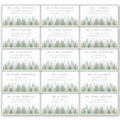 ウォーターカラーの松の森ウェディングコレクション シール (正面)