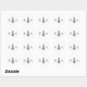 ウォーターカラーの松の森 ウェディングコレクション ラウンドシール (シート)