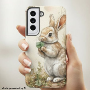 ウォーターカラーの森のウサギの自然 SAMSUNG GALAXY S22ケース