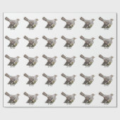 ウォーターカラーの森の鳥たち ラッピングペーパー (フラット)