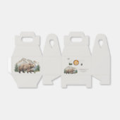 ウォーターカラーの森の「Oh Boy Bear」ベビーシャワー フェイバーボックス (折り畳みなし)