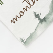 ウォーターカラーの森林のマイルストーン フリースブランケット (角)