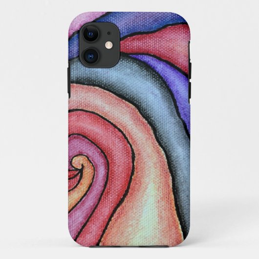 ウォーターカラーの渦巻き Case-Mate iPhoneケース (裏面)