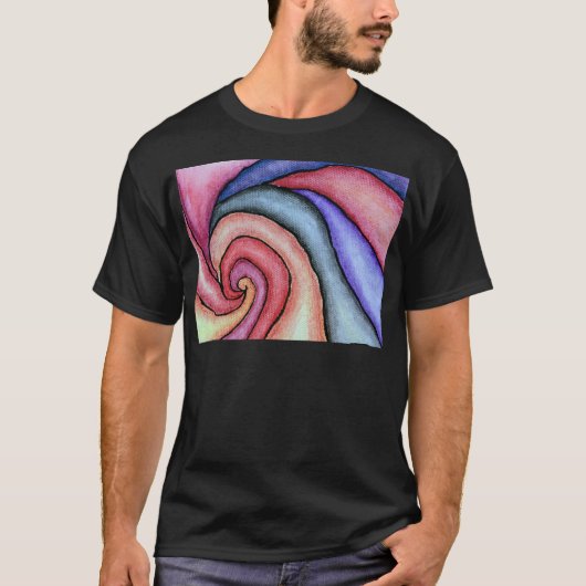 ウォーターカラーの渦巻き Tシャツ (正面)