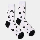 ウォーターカラーの猫のソックス クレイジー ソックス (右)
