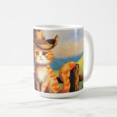 ウォーターカラーの猫パパ コーヒーマグカップ (正面右)