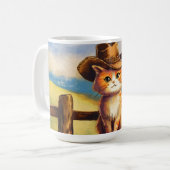 ウォーターカラーの猫パパ コーヒーマグカップ (正面左)
