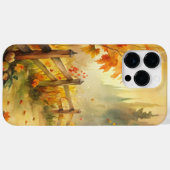 ウォーターカラーの田舎風の秋の風景 Case-Mate iPhoneケース (裏面 (横))