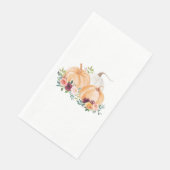 ウォーターカラーの秋のかぼちゃとボヘミアン風の花 (コーナー)