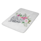 ウォーターカラーの美しいヒョウ頭ポートレート バスマット (アングル)