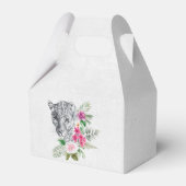 ウォーターカラーの美しいヒョウ頭ポートレート フェイバーボックス (裏面サイド)