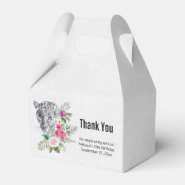 ウォーターカラーの美しいヒョウ頭ポートレート フェイバーボックス