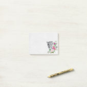 ウォーターカラーの美しいヒョウ頭ポートレート ポストイット (デスク上)