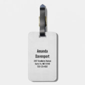 ウォーターカラーの美しいヒョウ頭ポートレート ラゲッジタグ (裏面縦)