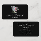 ウォーターカラーの美しいヒョウ頭ポートレート 名刺 (正面/裏面)