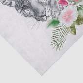 ウォーターカラーの美しいヒョウ頭ポートレート 薄葉紙 (詳細)