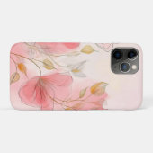 ウォーターカラーの花々 高級感のある背景 Case-Mate iPhoneケース (裏面(横))