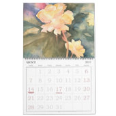 ウォーターカラーの花々 2ページ 12ヶ月カレンダー カレンダー (3月 2027)