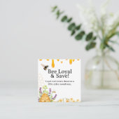 ウォーターカラーの花と蜂蜜のビジネス  ロイヤリティカード (スタンド正面)