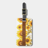 ウォーターカラーの花の荷物タグ ラゲッジタグ (正面縦)