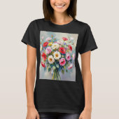 ウォーターカラーの花束Tシャツ Tシャツ (正面)