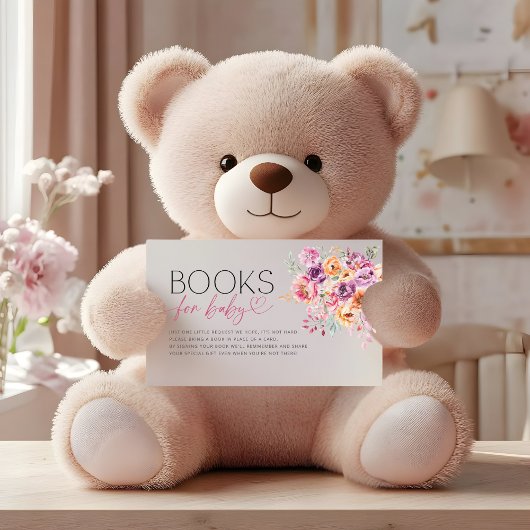 ウォーターカラーの花柄のBaby In Bloom絵本 エンクロージャーカード