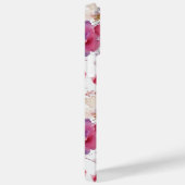 ウォーターカラーの花柄 赤 青 紫 Case-Mate iPhoneケース (裏面 / 右)