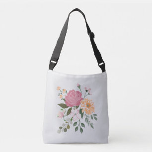ウォーターカラーの花 クロスボディバッグ