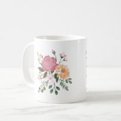 ウォーターカラーの花 コーヒーマグカップ (正面左)