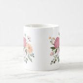 ウォーターカラーの花 コーヒーマグカップ (中央)