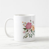 ウォーターカラーの花 コーヒーマグカップ (左)