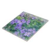 ウォーターカラーの花 タイル (側面)