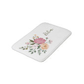 ウォーターカラーの花 バスマット (アングル)