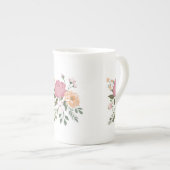 ウォーターカラーの花 ボーンチャイナマグカップ (正面右)