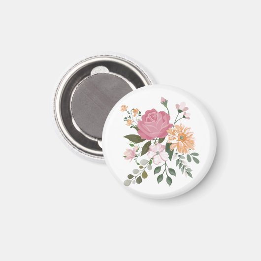 ウォーターカラーの花 マグネット (正面/裏面)