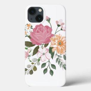 ウォーターカラーの花 iPhone 13ケース