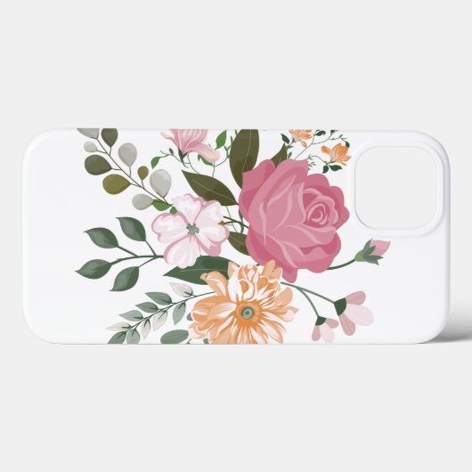 ウォーターカラーの花 Case-Mate iPhoneケース (裏面 (横))