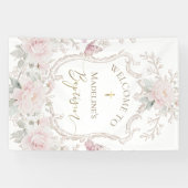 ウォーターカラーの草原の花 バプテスマ・ウェルカム 横断幕 (横)