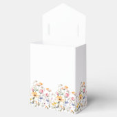 ウォーターカラーの草原の野の花 感謝のウェディング フェイバーボックス (オープン)
