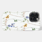 ウォーターカラーの草原シームレスパターン iPhoneケース (裏面横)
