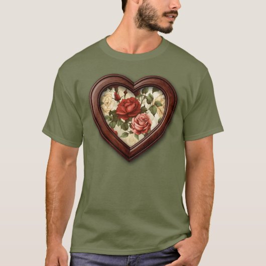 ウォーターカラーの薔薇園 Tシャツ (正面)