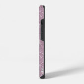 ウォーターカラーの蝶々 on ダスティピンク iPhoneケース (左側面)