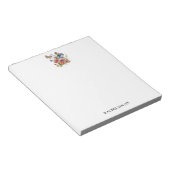 ウォーターカラーの蝶と花のオーダーメイド ノートパッド (アングル)