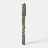 ウォーターカラーの野の花のモノグラム入りフラワー iPhoneケース (右側面)