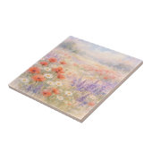 ウォーターカラーの野の花の草原シーン タイル (側面)
