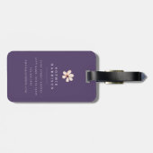ウォーターカラーの野の花の荷物タグ ラゲッジタグ (裏面横)