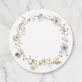 ウォーターカラーの野の花リースのバースデーガール フェイバータグ (裏面)