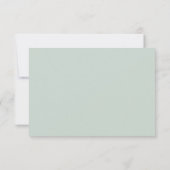 ウォーターカラーの野の花 ウェディング RSVP カード (裏面)