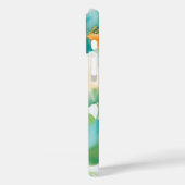 ウォーターカラーの野の花 オレンジ ティール Case-Mate iPhoneケース (裏面 / 左)
